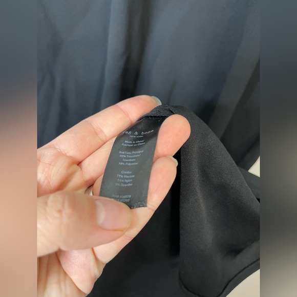 Rag & Bone Thatch Black Mini Dress L - Picture 7 of 12